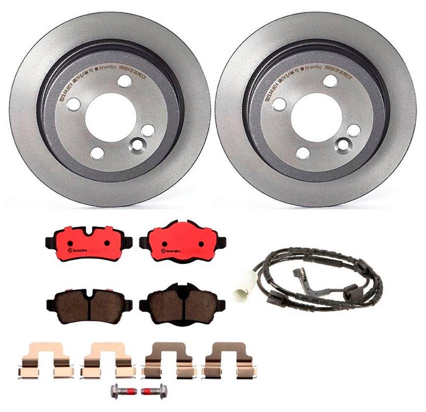 Mini Brembo Brakes Kit - Pads and Rotors Rear (259mm) (Ceramic) 34356789330 - Brembo 1539434KIT